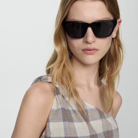 Mango CHECK ASYMMETRICAL DRESS - Picture 4 of 8